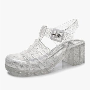 NEW Stylish Glitter Jelly Sandals